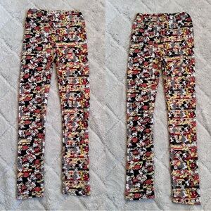 Lularoe X Disney | Black, Yellow and Red Mickey Mouse Leggings | Size Large/XL